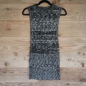 Express Black and White Sleeveless Sweater High Low Size Small